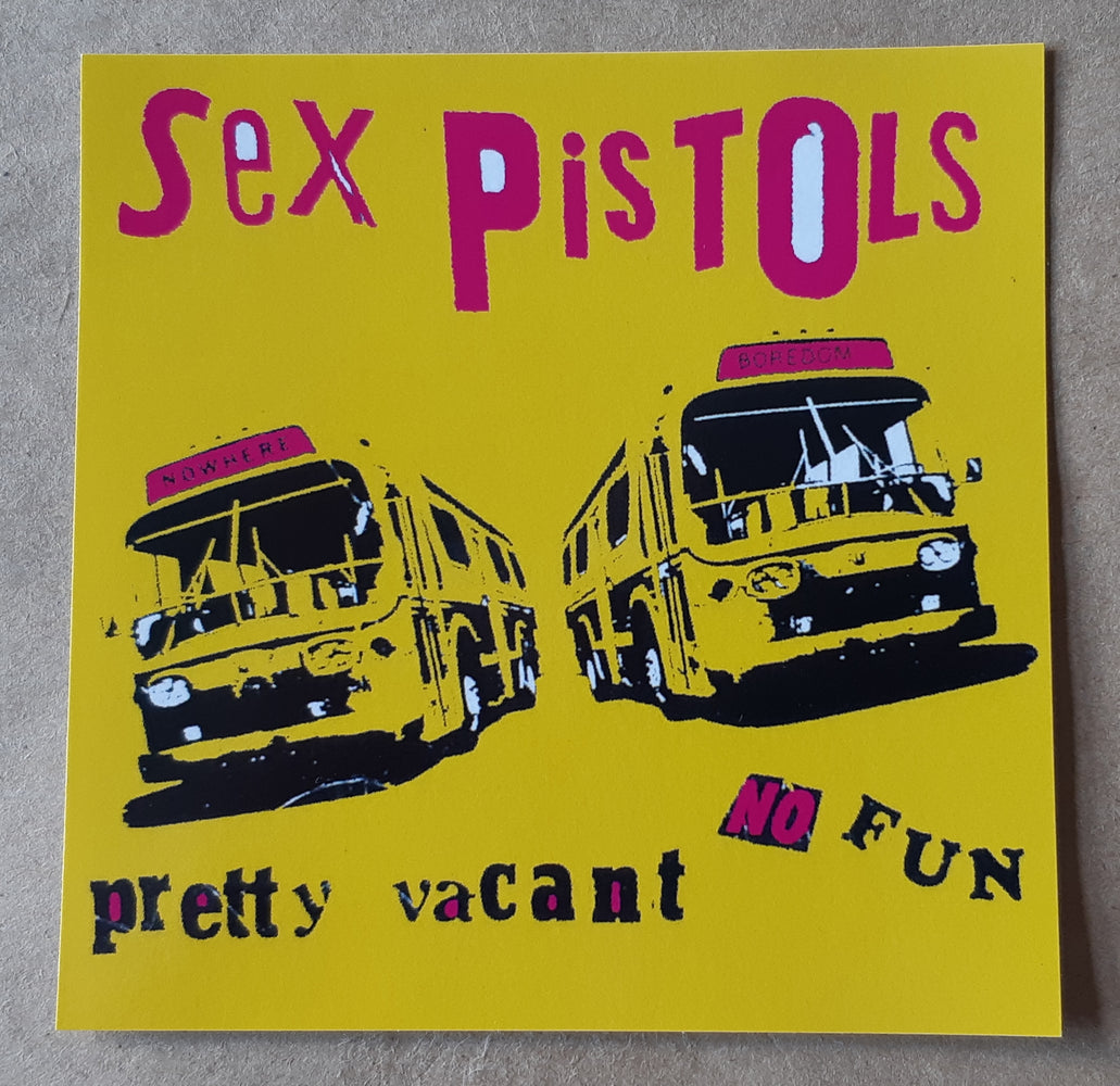 Sex Pistols Pretty Vacant 10cm Square Vinyl Sticker