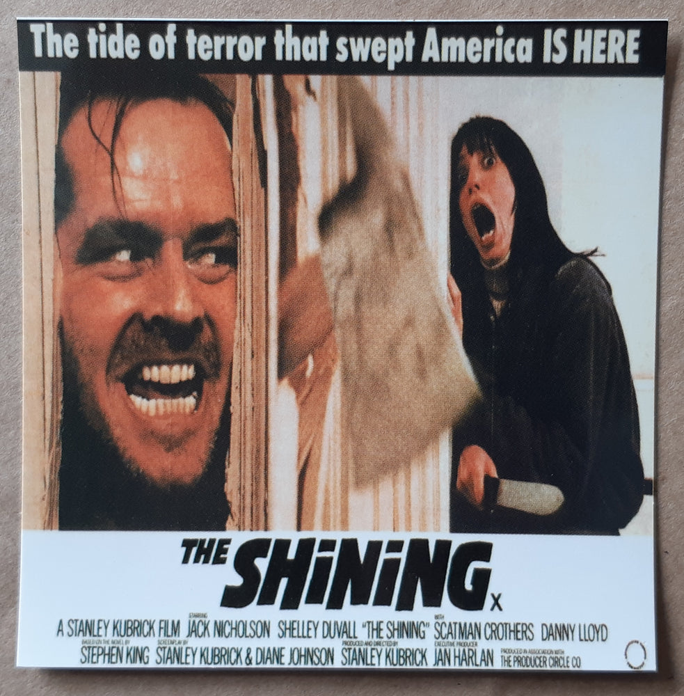 The Shining Movie 10cm Square Vinyl Sticker