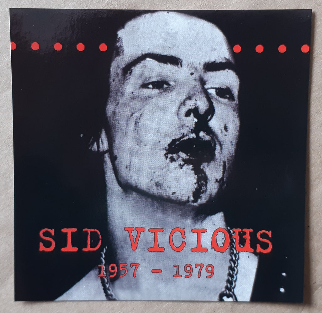 Sid Vicious 1957 - 1979 10cm Square Vinyl Sticker
