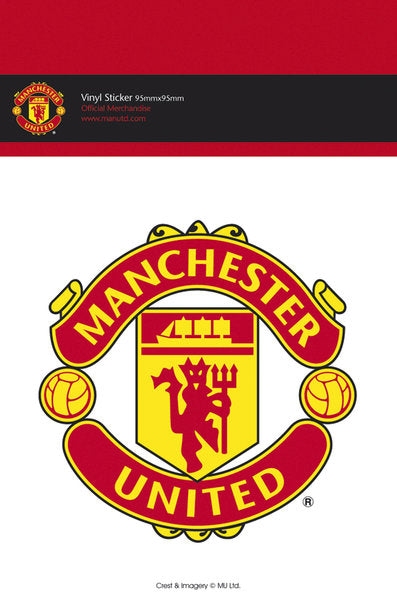 Manchester United F.C. Club Crest Vintage Vinyl Sticker