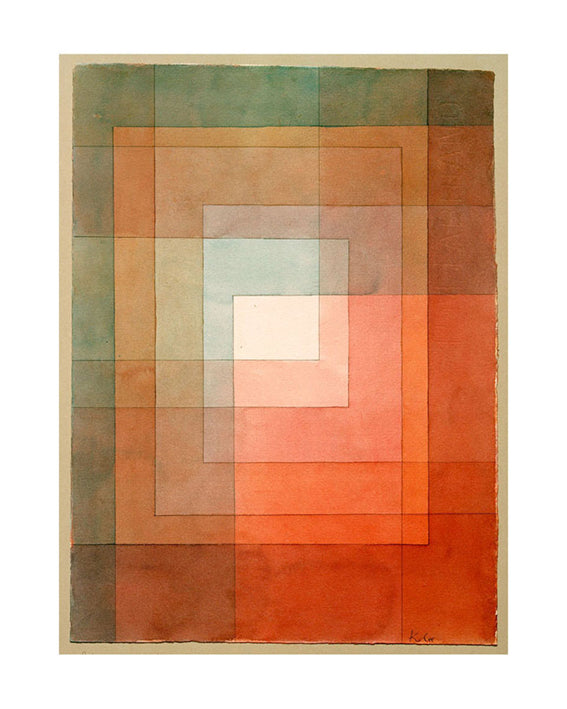 Paul Klee White Framed Polyphonically 1930 60x80cm Art Print
