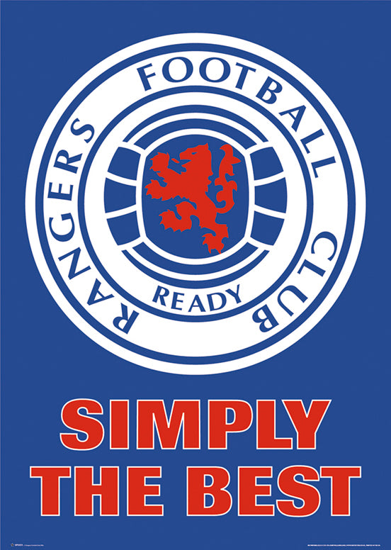 Rangers FC Crest Simply The Best Maxi Poster