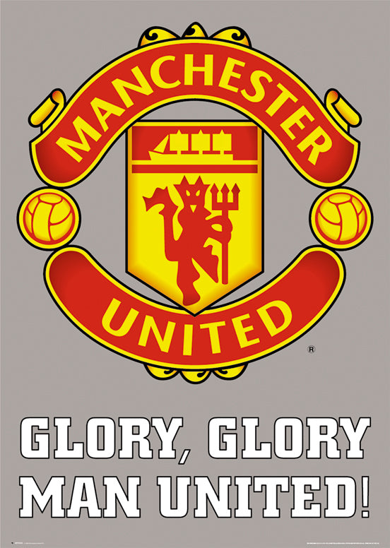 Manchester United FC Crest Glory Glory Maxi Poster