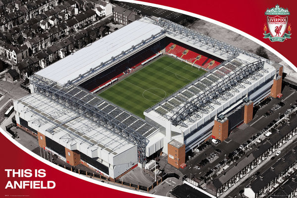 Liverpool FC Anfield Stadium Aerial View Maxi Poster