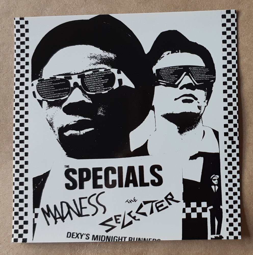 The Specials Madness The Selecter Dexy's 10cm Square Vinyl Sticker