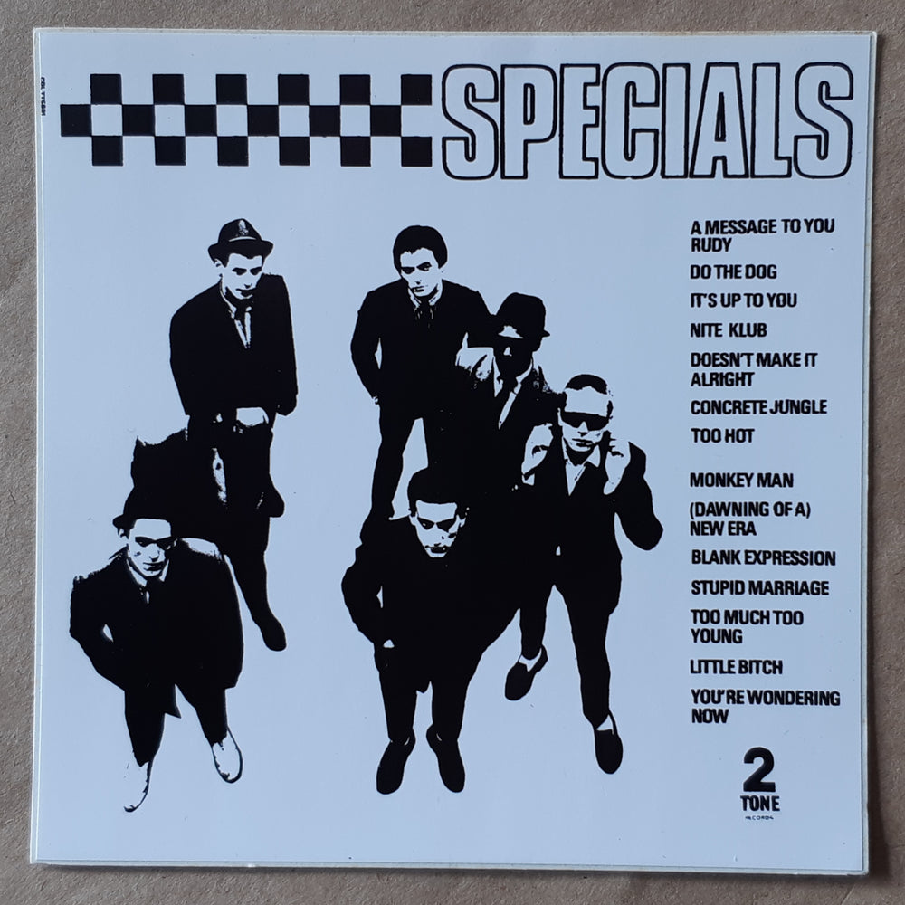 The Specials Debut Album Cover 10cm Square Vinyl Sticker