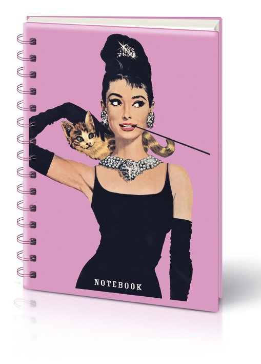 Audrey Hepburn Breakfast At Tiffany's A5 Wiro Notebook