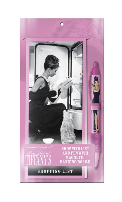 Audrey Hepburn Breakfast At Tiffanys Magnetic Shopping List & Pen