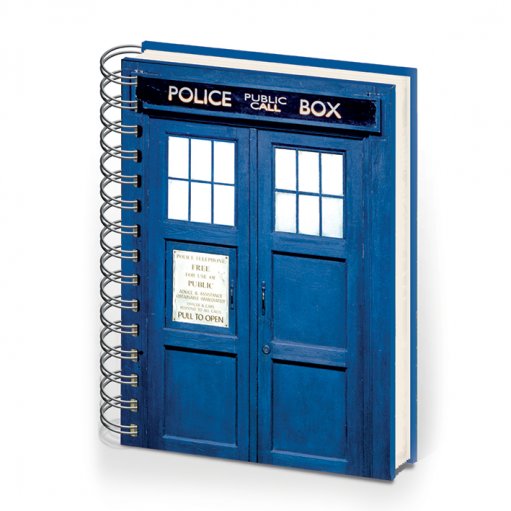 Doctor Who The Tardis Elasticated A5 Wiro Notebook