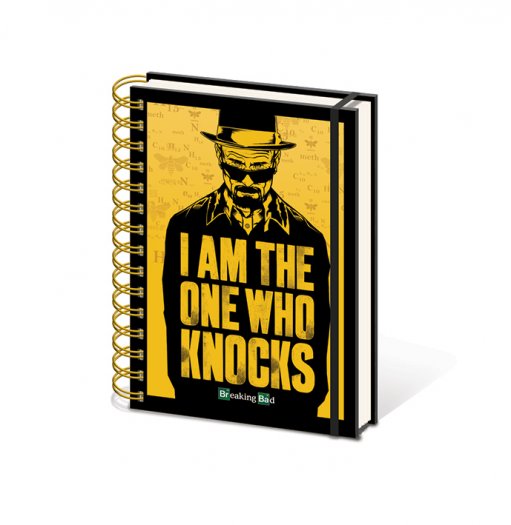 Breaking Bad I Am The One Who Knocks Elasticated A5 Wiro Notebook