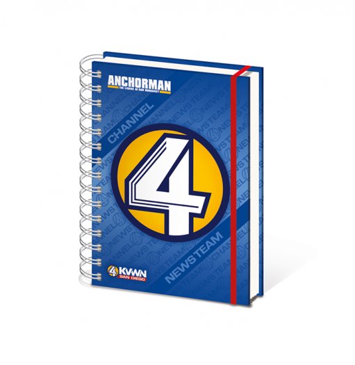 Anchorman Channel 4 News Team Elasticated A5 Wiro Notebook