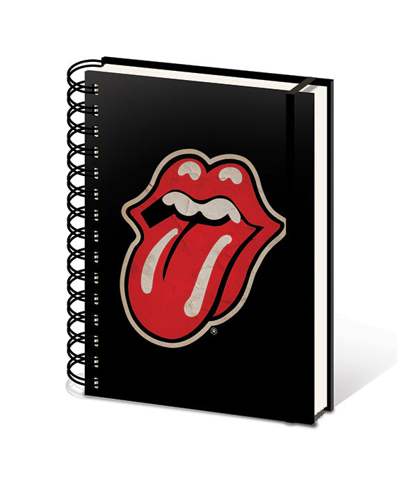The Rolling Stones Tongue Elasticated A5 Wiro Notebook