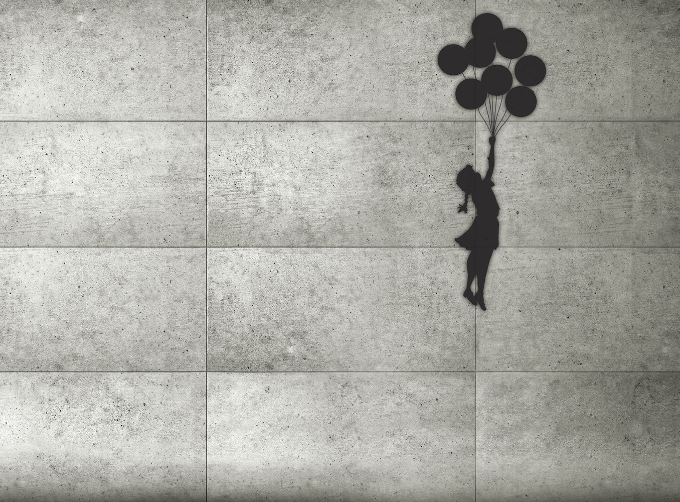 Banksy Girl With Balloons 3.15m x 2.32m 4 Piece Giant Wallpaper Wall Mural