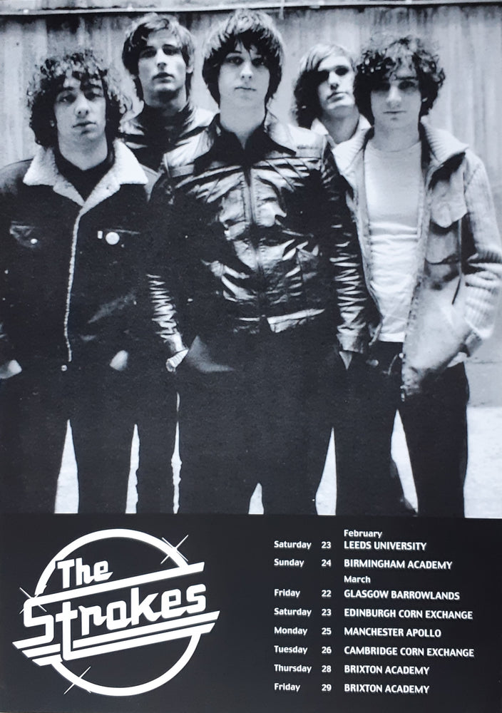 The Strokes 2002 UK Tour Dates Maxi Poster Blockmount