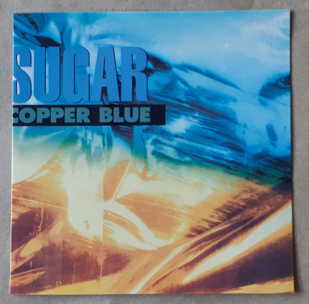 Sugar Copper Blue 10cm Square Vinyl Sticker