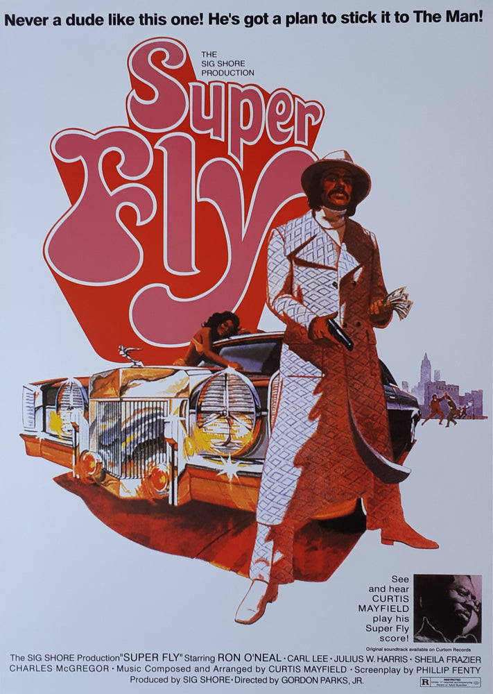 Super Fly Film Score Maxi Poster Blockmount