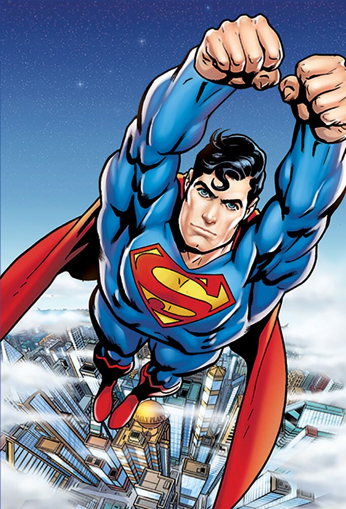 Superman Flying 1.58m x 2.32m 2 Piece Medium Wallpaper Wall Mural