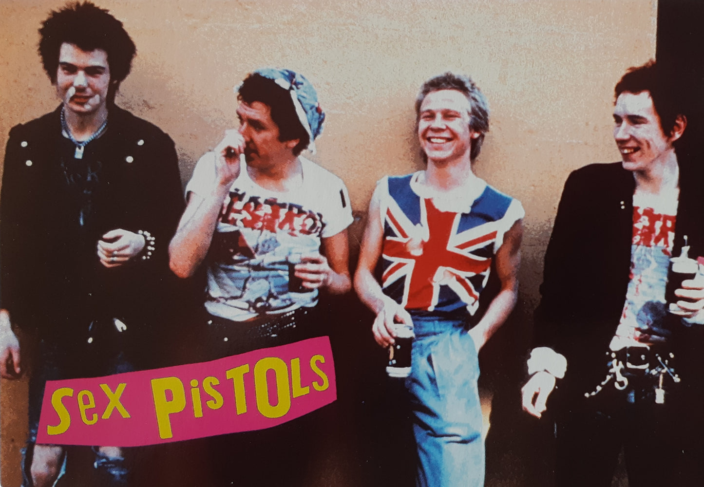 Sex Pistols Group Union Jack Postcard