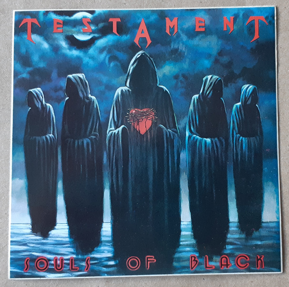 Testament Souls Of Black 10cm Square Vinyl Sticker