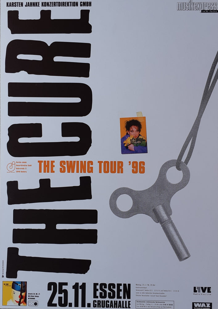The Cure The Swing Tour November 1996 Essen Germany Tour Poster Blockmount