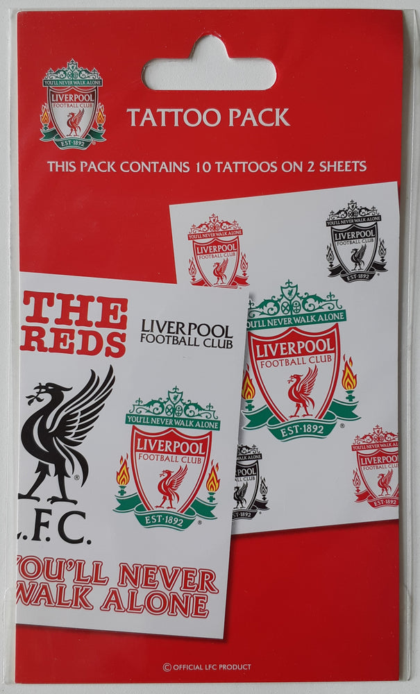 Liverpool FC Temporary Tattoo Pack