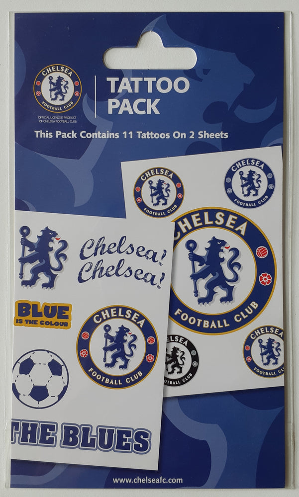 Chelsea Football Club Temporary Tattoo Pack