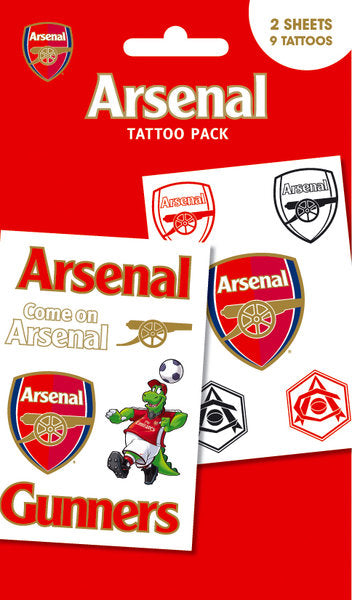Arsenal FC Temporary Tattoo Pack
