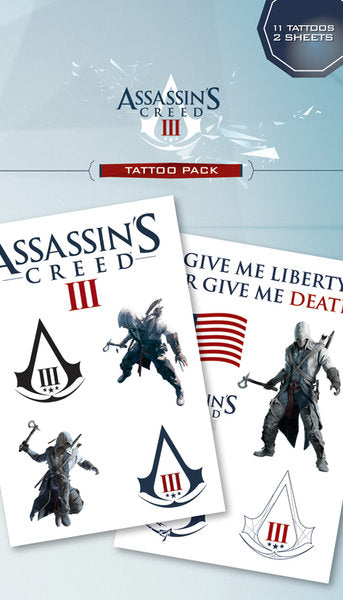 Assassin's Creed III Temporary Tattoo Pack