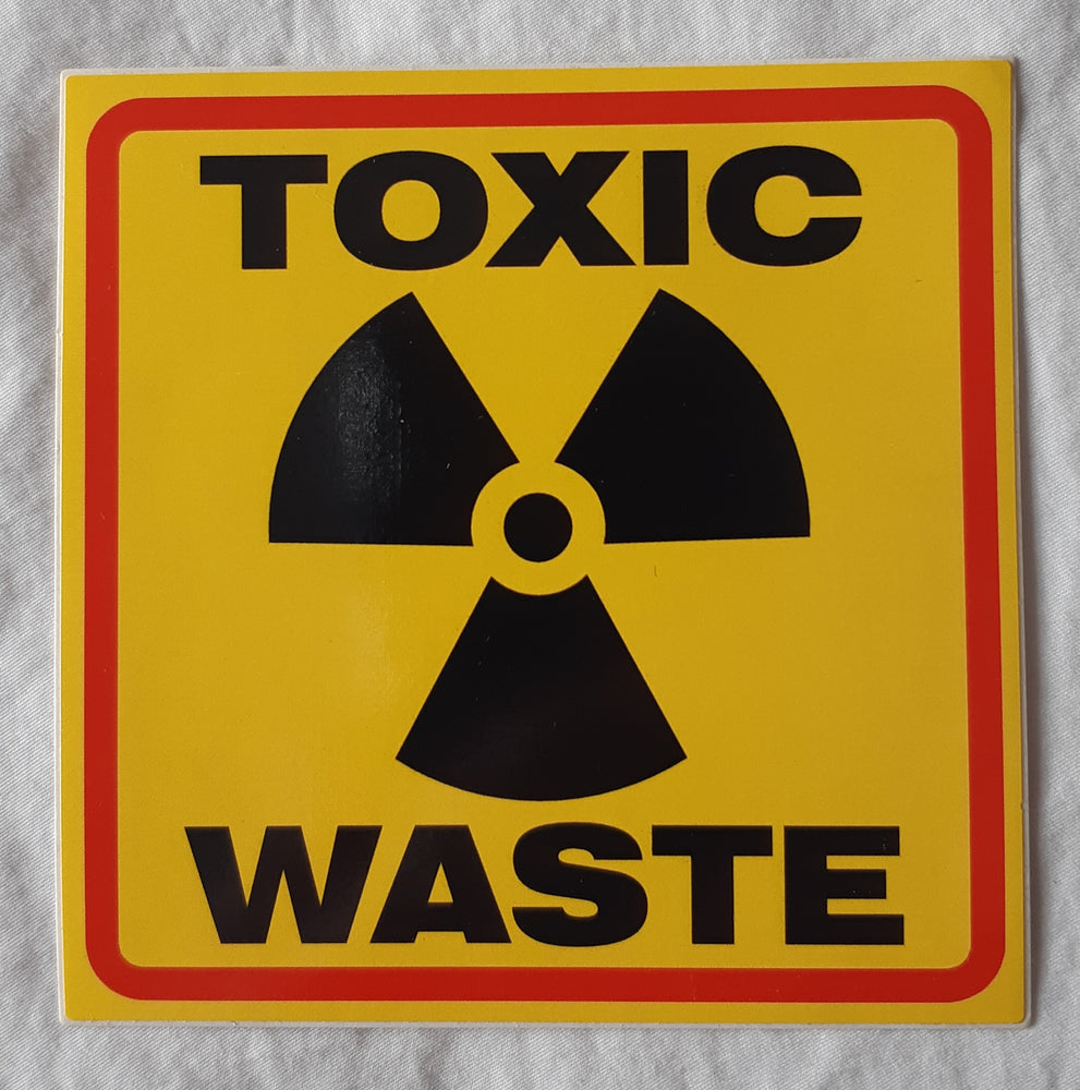 Toxic Waste And Symbol Large Vinyl Sticker