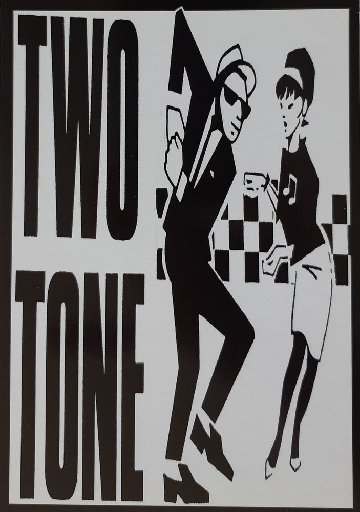 Two Tone Records Dancing Couple Postcard