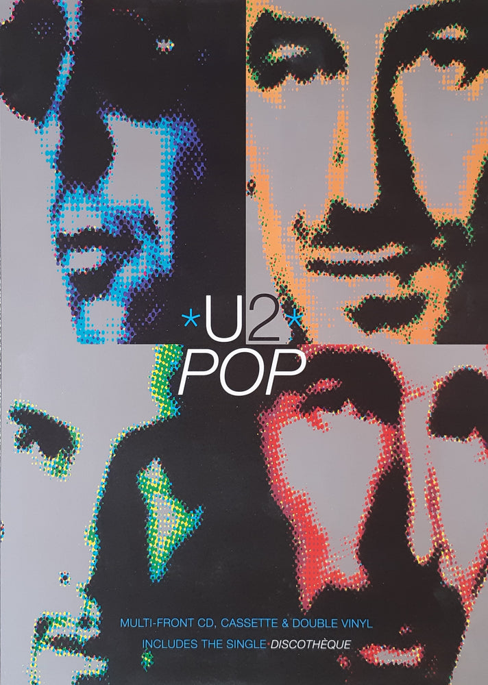 U2 Pop Album UK Promo Poster Blockmount