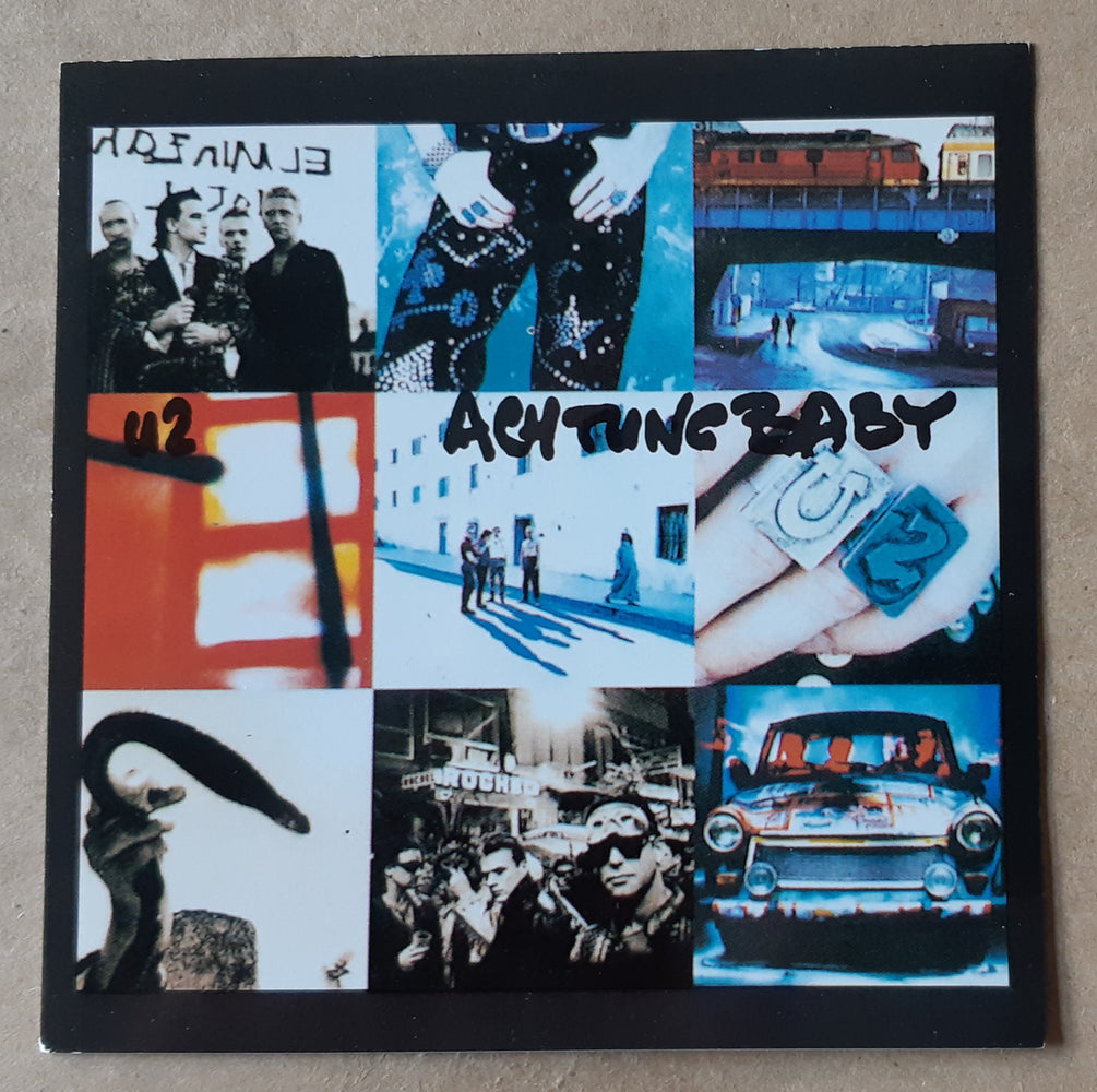 U2 Achtung Baby 10cm Square Vinyl Sticker