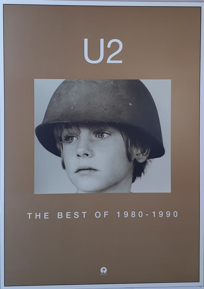 U2 Best Of 1980 - 1990 UK Promo Poster Blockmount