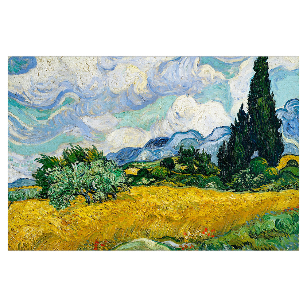 Vincent Van Gogh Wheat Field With Cypresses Art Maxi Poster