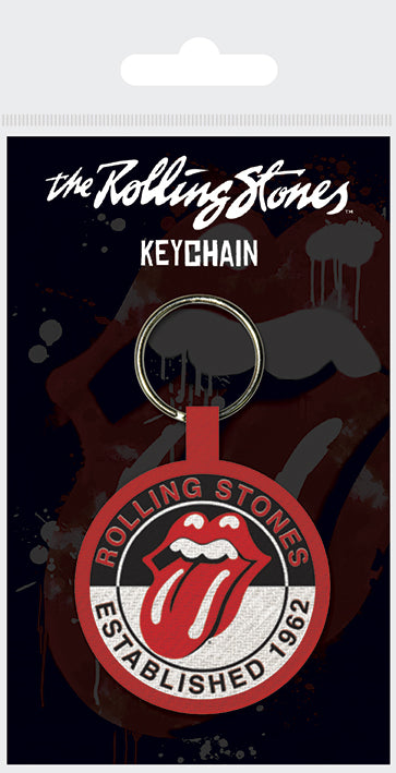 The Rolling Stones Established 1962 Lips Woven Keychain