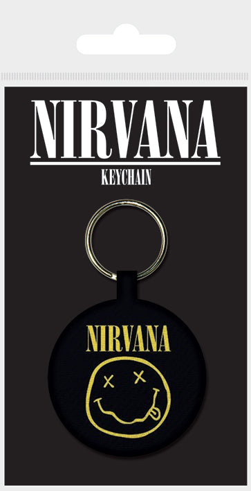 Nirvana Smiley Face Woven Keychain