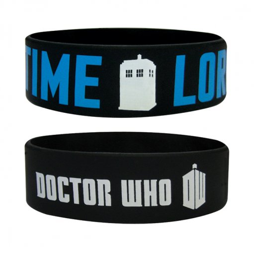 Doctor Who Time Lord Black Rubber Wristband