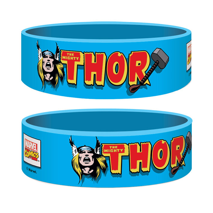 The Mighty Thor Blue Rubber Wristband