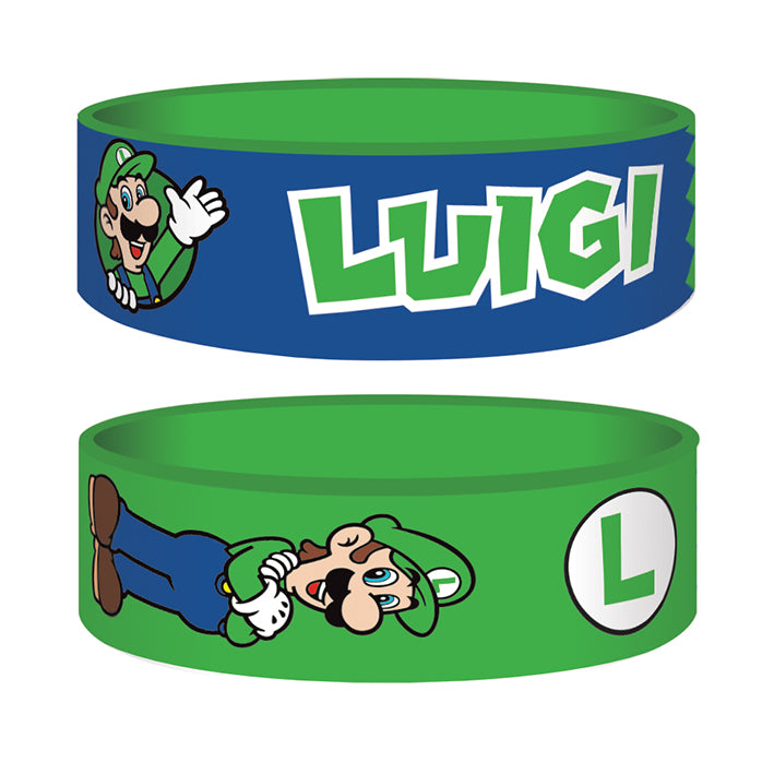 Super Mario Luigi Green Rubber Wristband