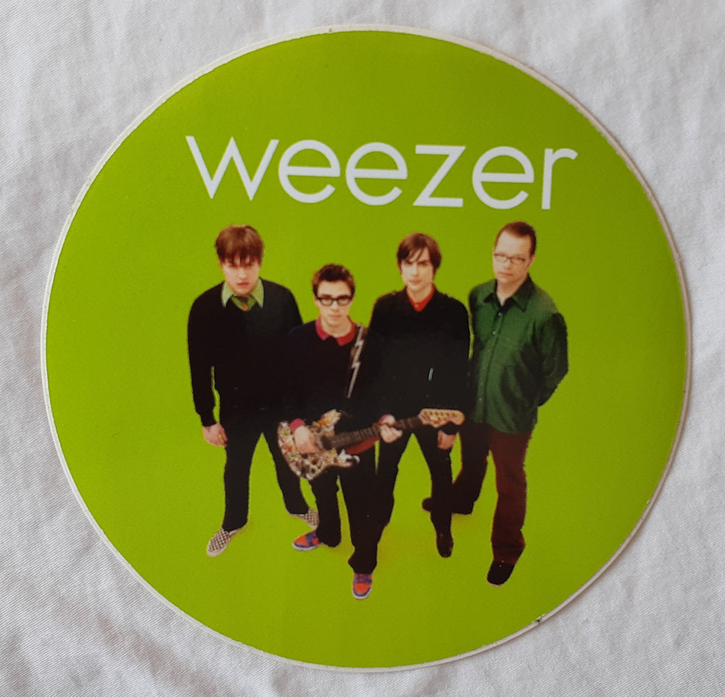 Weezer Green Group 8 cm Round Vinyl Sticker