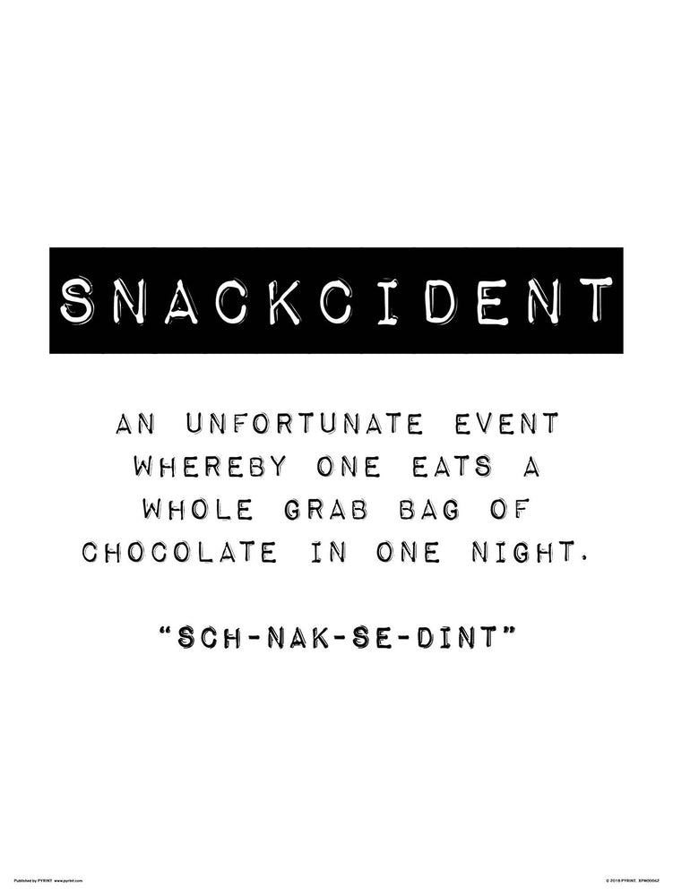 Snackcident Definition 30x40cm Art Print