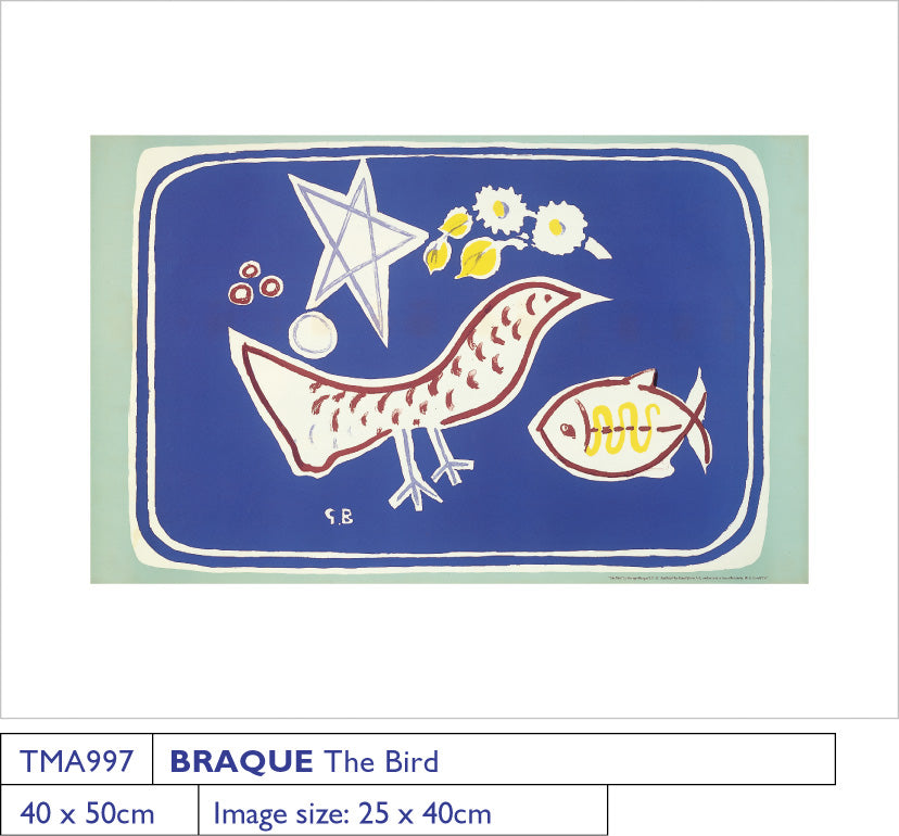 Georges Braque The Bird 1949 40x50cm Art Print