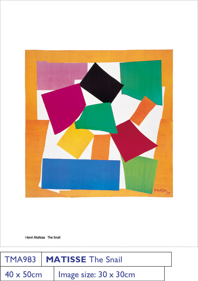 Henri Matisse The Snail 1953 40x50cm Art Print