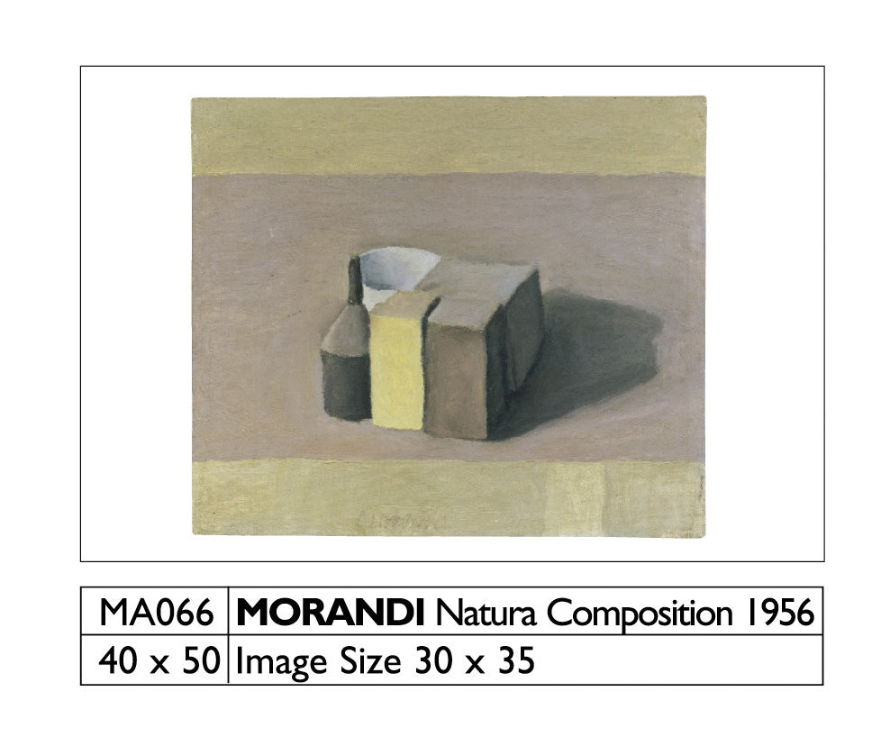 Giorgio Morandi Natura Composition 1956 40x50cm Art Print