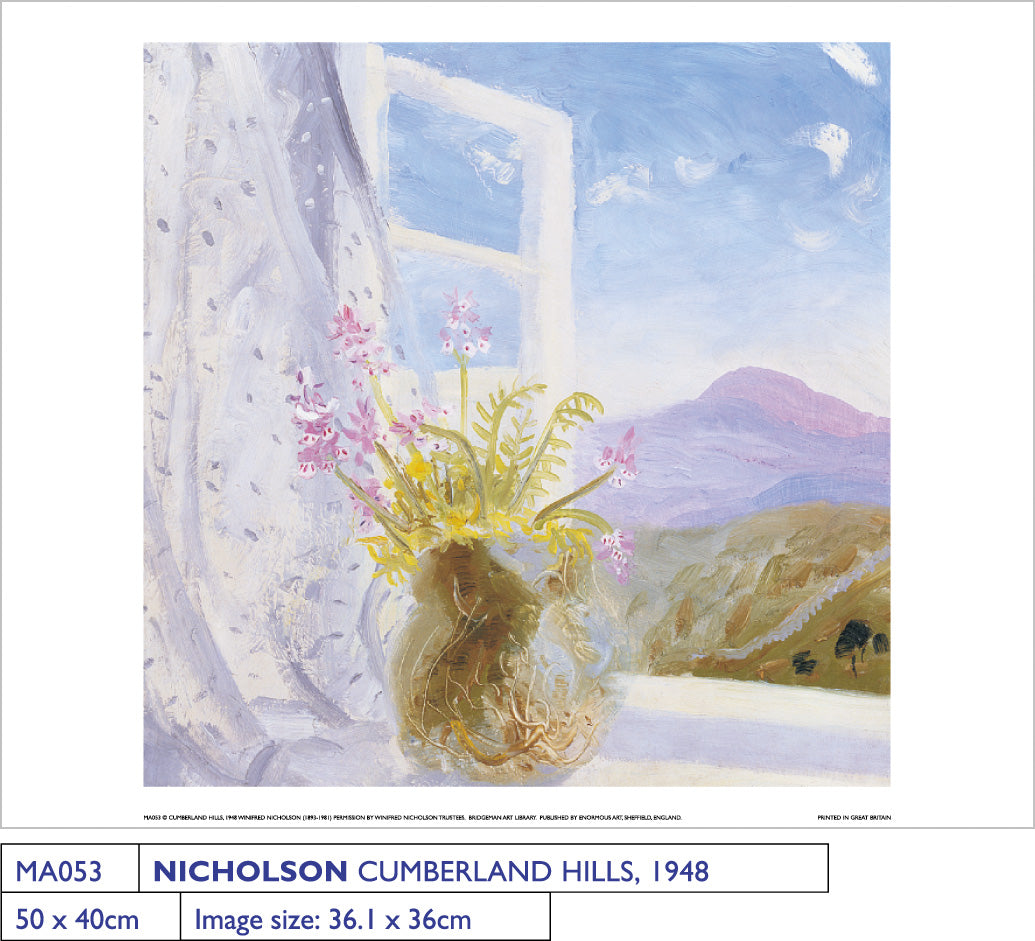Winifred Nicholson Cumberland Hills 1948 40x50cm Art Print