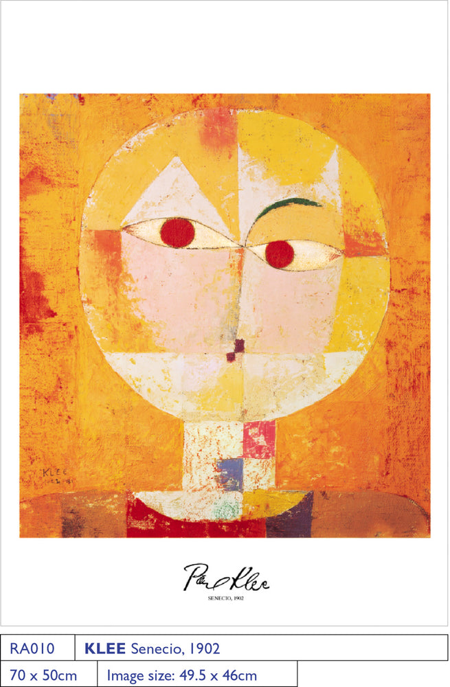 Paul Klee Senecio 1902 50x70cm Art Print