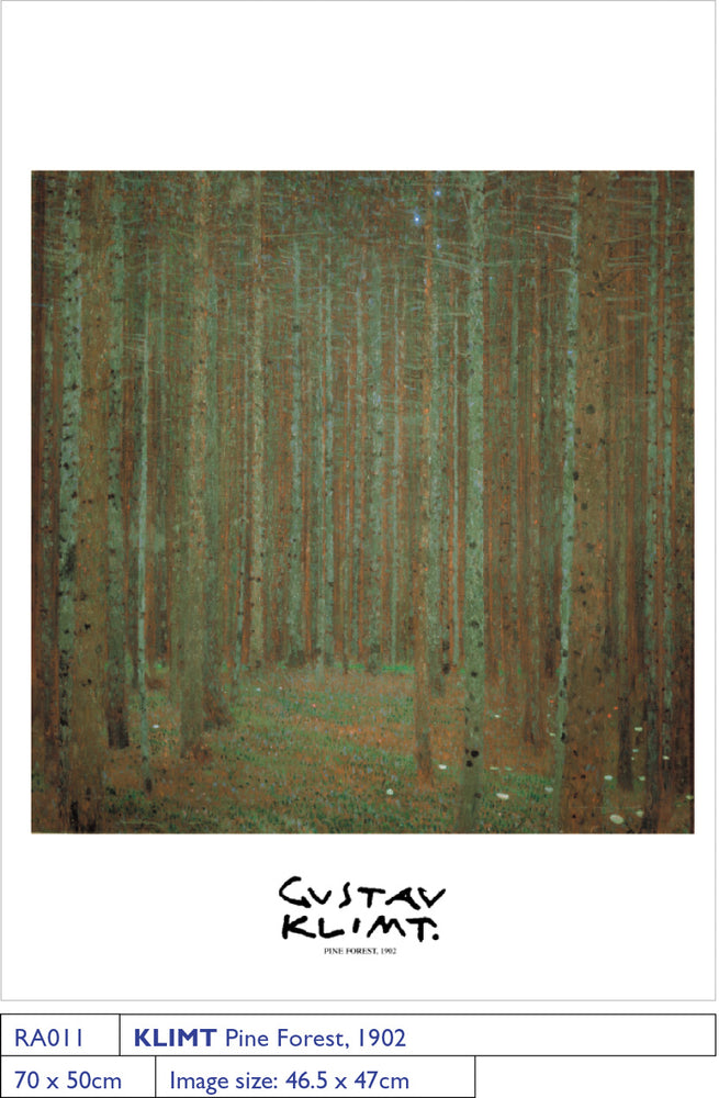 Gustav Klimt Pine Forest 1902 50x70cm Art Print