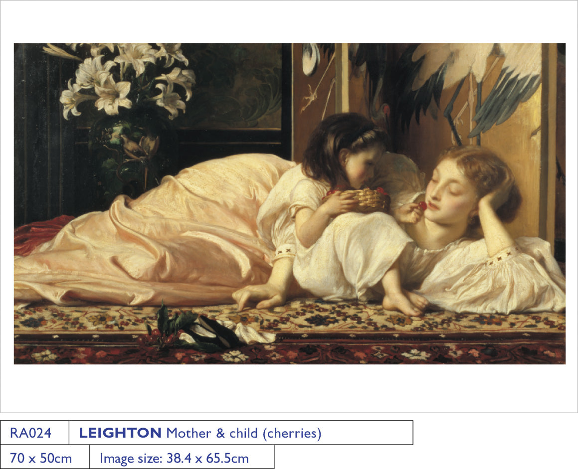 Frederic Leighton Mother And Child (Cherries) 1865 50x70cm Art Print