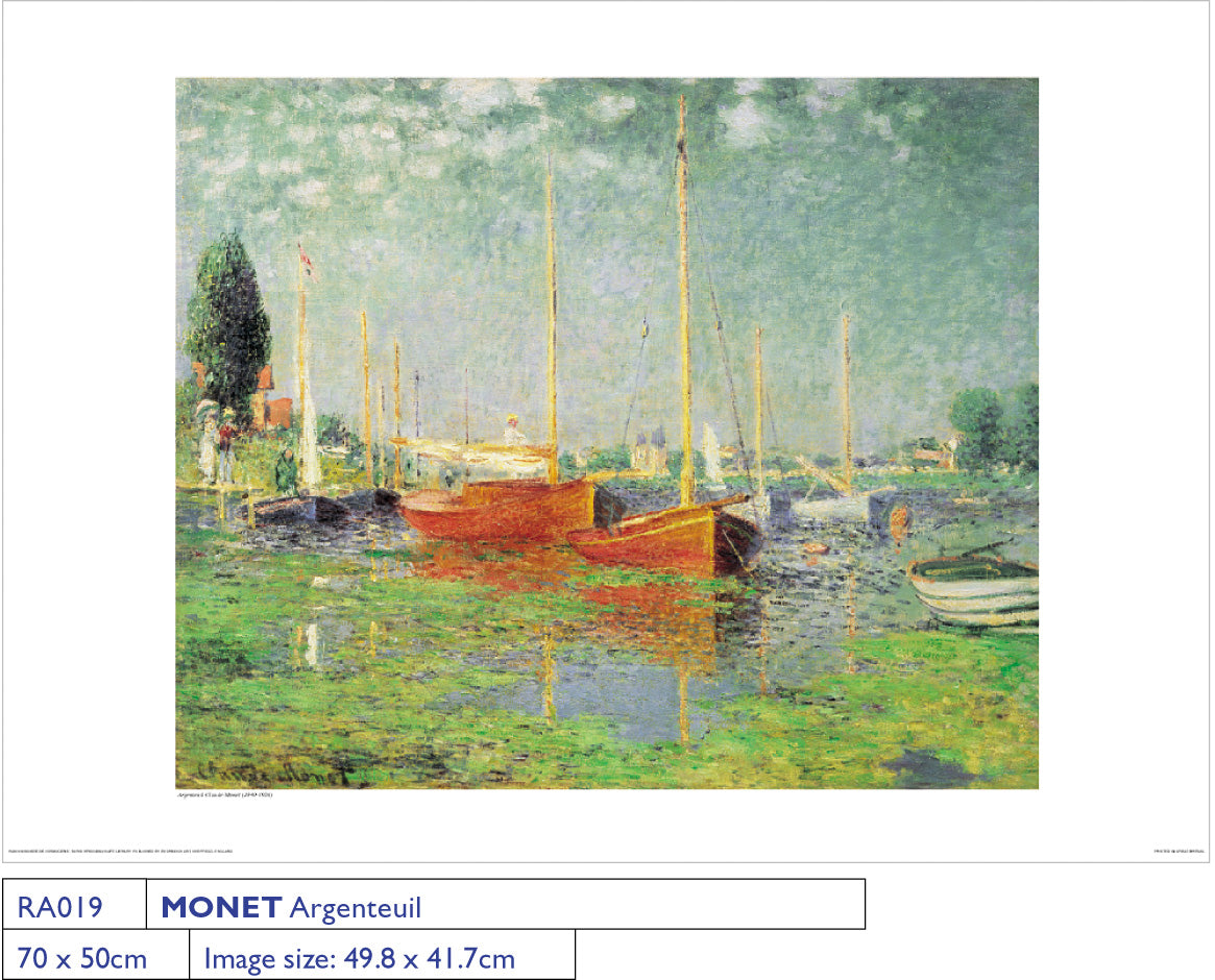 Claude Monet Argenteuil 1875 50x70cm Art Print