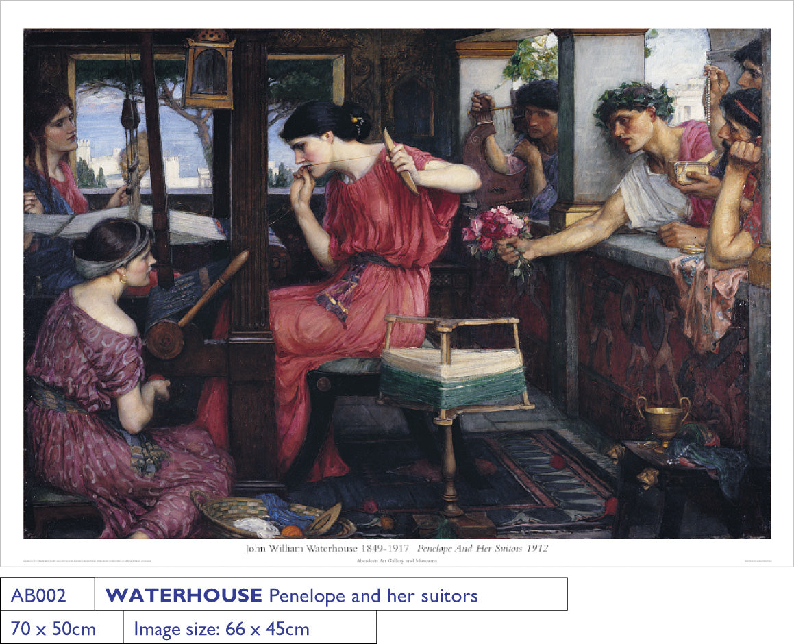 John William Waterhouse Penelope And Her Suitors 1912 50x70cm Art Print